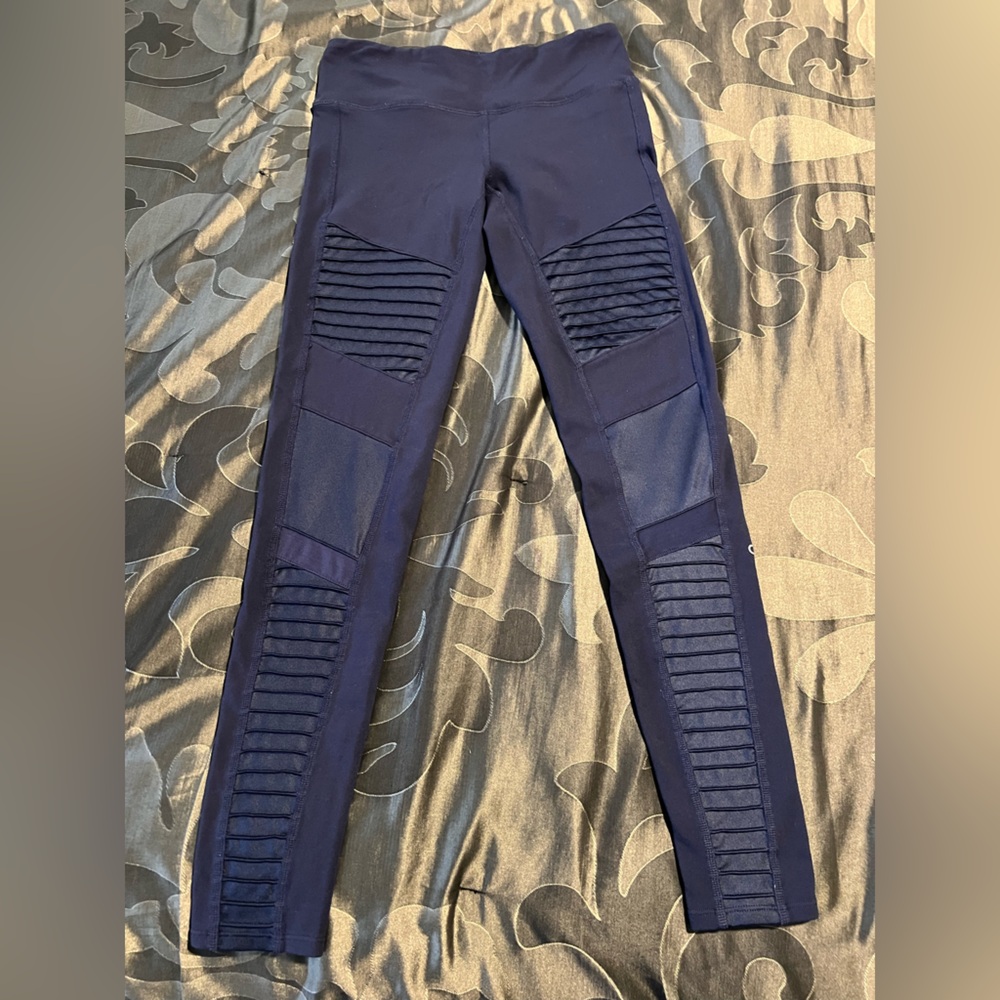 ALO Yoga Navy Blue Moto Leggings Women’s Small